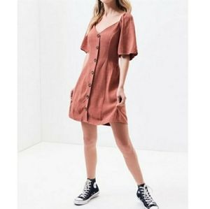 MinkPink button up mini Dress